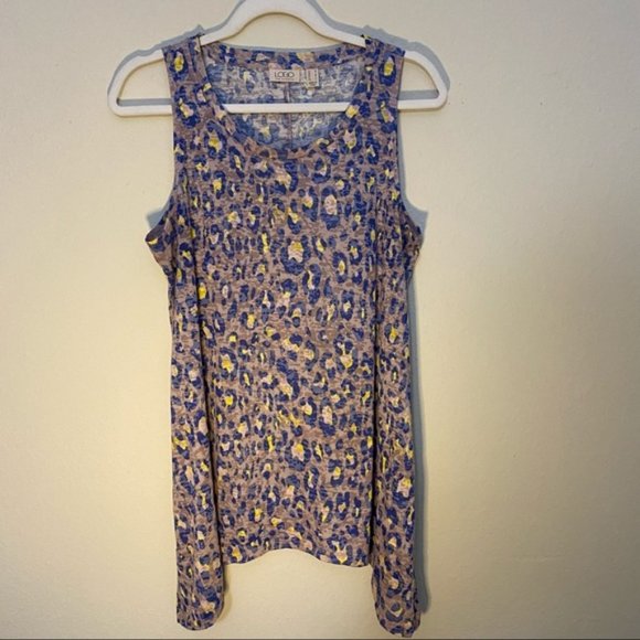 LOGO by Lori Goldstein leopard print Tank Top M - Picture 2 of 6